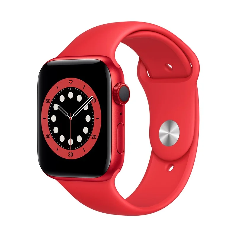 اپل واچ سری SE نسخه 40 میلی متری بدنه آلومینیوم به رنگ قرمز با بند سیلیکونی