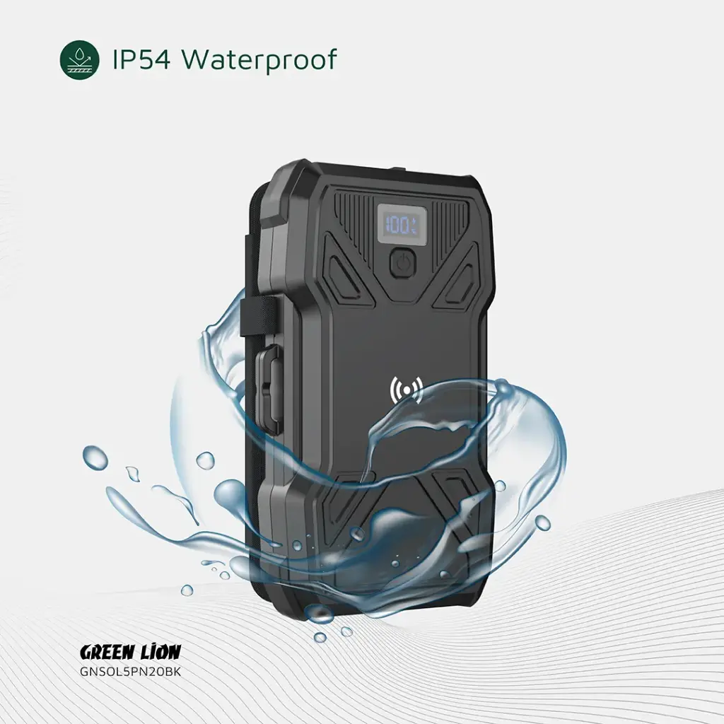 پاوربانک خورشیدی 5 پنلی 20000 میلی آمپر گرین لاین Solar 5-Panel